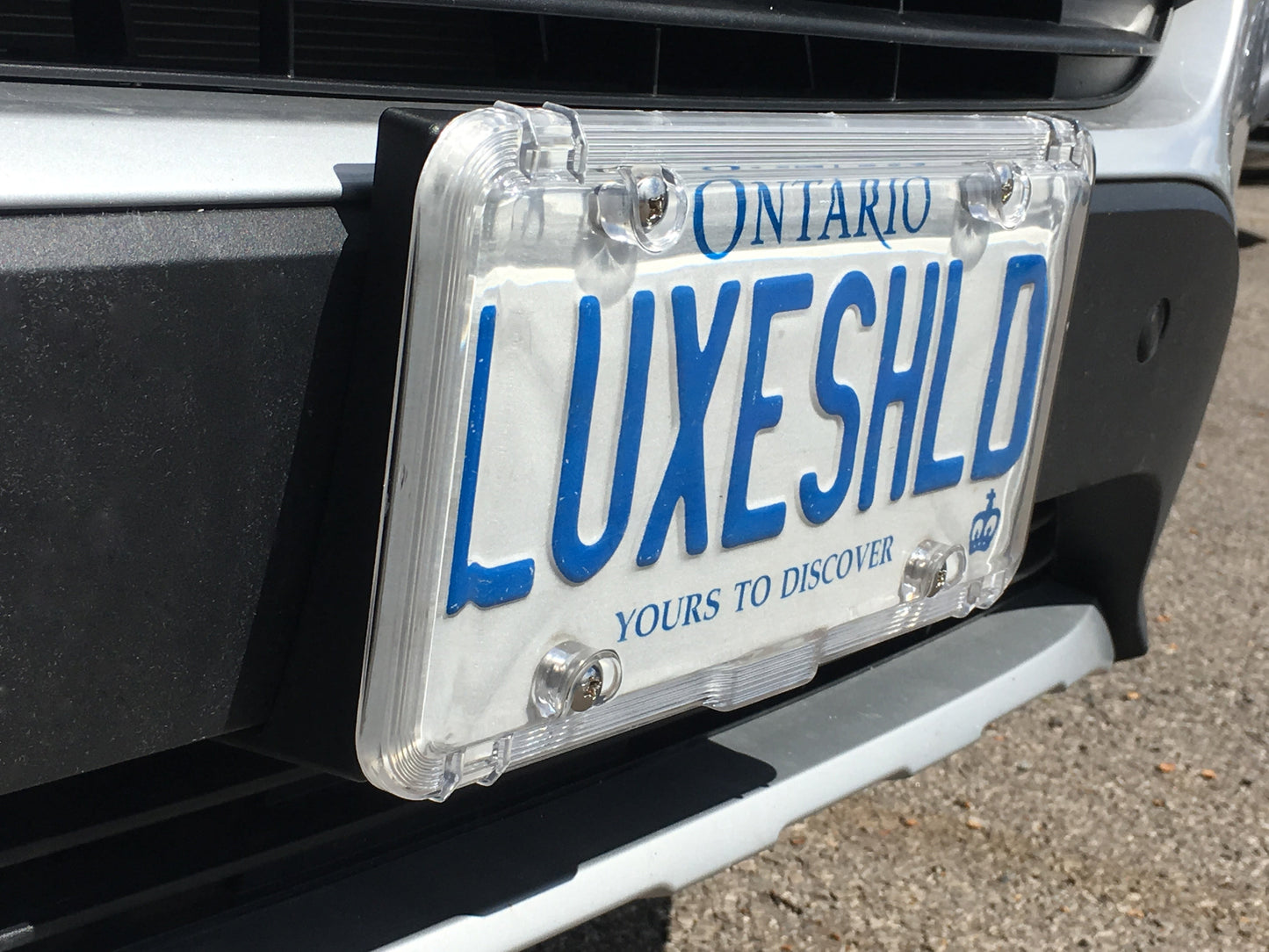Luxe Shield, Premium Clear License Plate Cover includes Stainless Screws