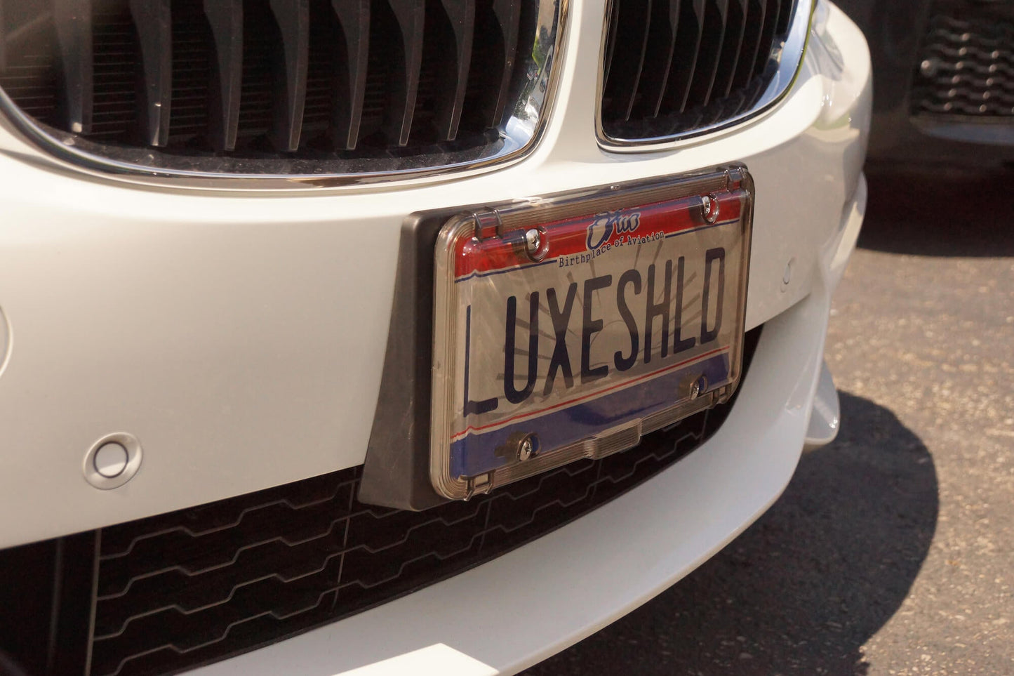 Luxe Shield, Premium Smoked License Plate Cover includes Stainless Screws