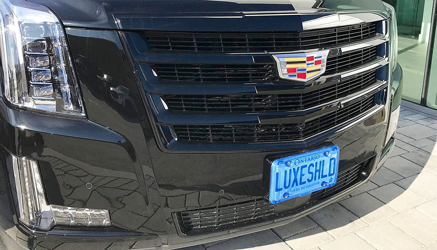 Luxe Shield, Premium Blue License Plate Cover includes Stainless Screws