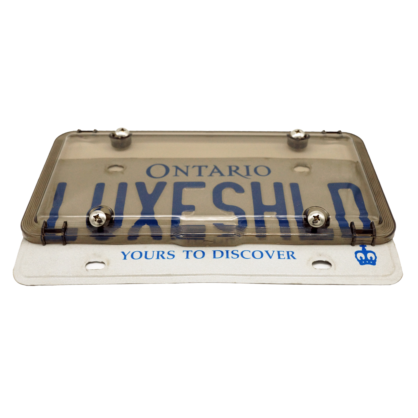 Luxe Shield, Premium Smoked License Plate Covers (2-Pack) includes Stainless Screws