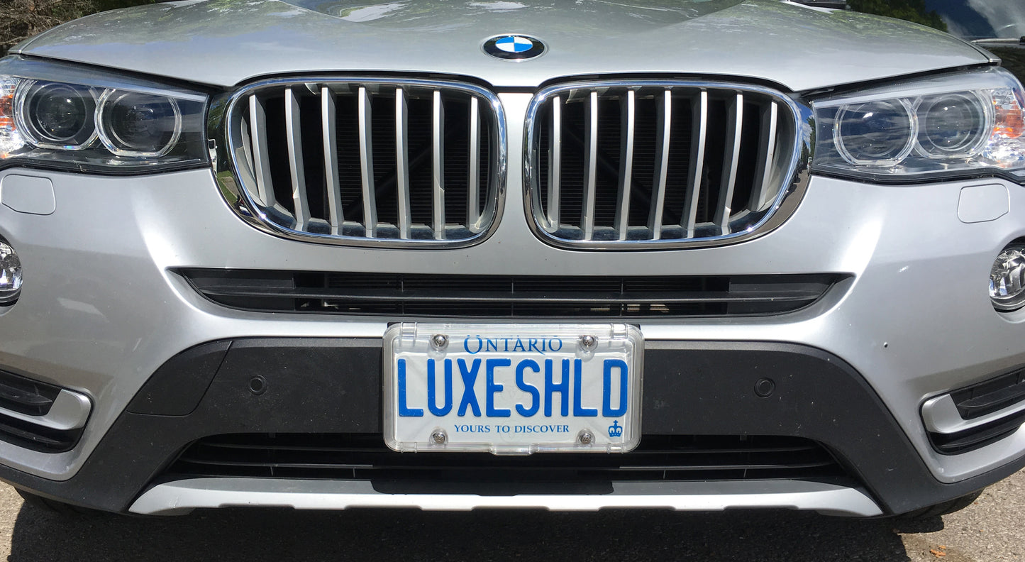 Luxe Shield, Premium Clear License Plate Cover includes Stainless Screws