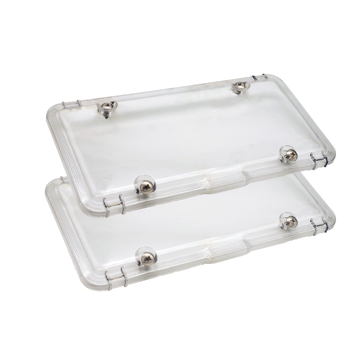 Luxe Shield, Premium Clear License Plate Covers (2-Pack) includes Stainless Screws