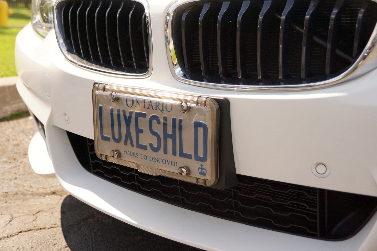 Luxe Shield, Premium Smoked License Plate Covers (2-Pack) includes Stainless Screws