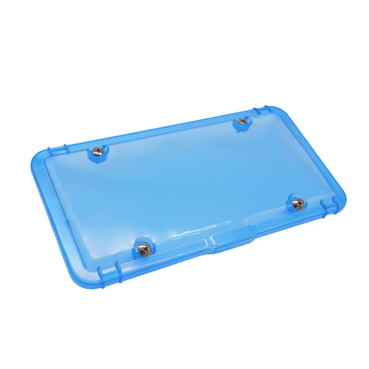 Luxe Shield, Premium Blue License Plate Cover includes Stainless Screws