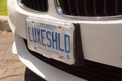 Luxe Shield, Premium Clear License Plate Cover includes Stainless Screws