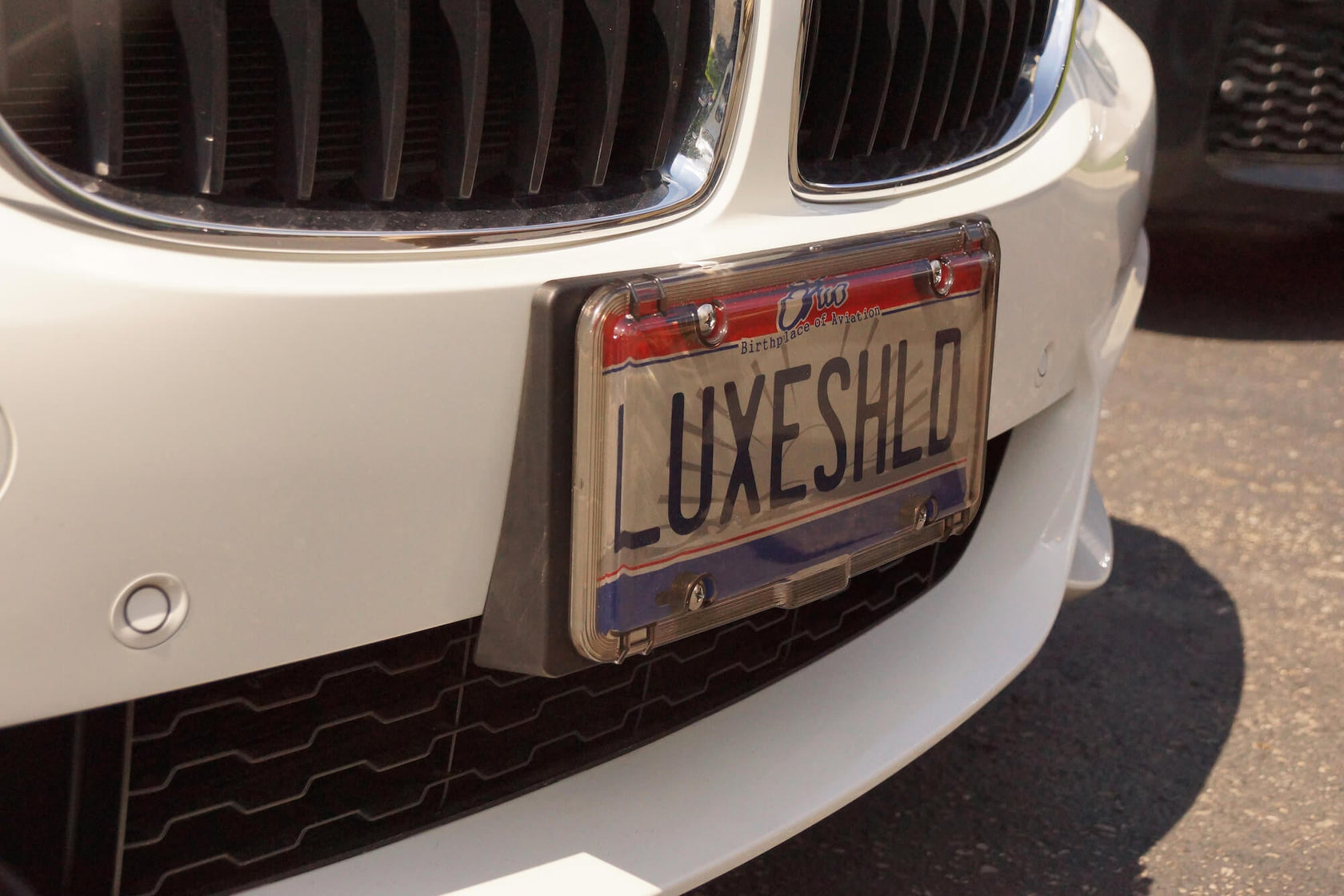 Luxe Shield, Premium Smoked License Plate Cover includes Stainless Scr