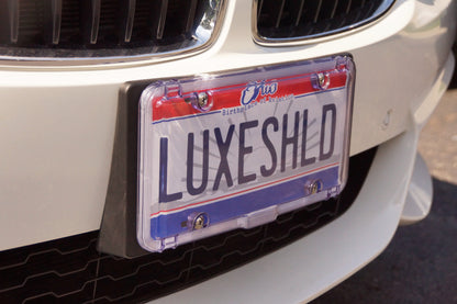 Luxe Shield, Premium Purple License Plate Cover incl Stainless Steel Screws