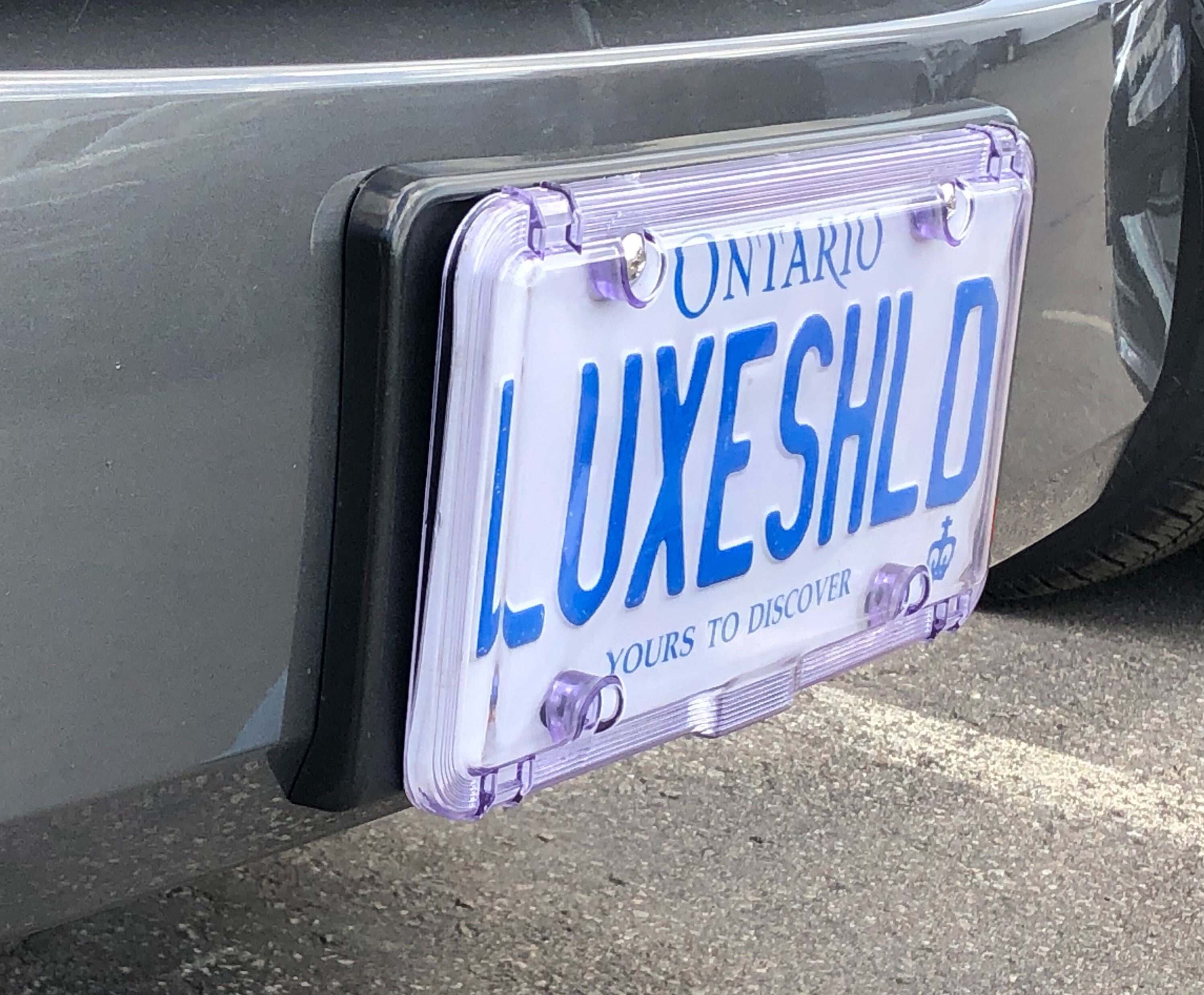 Luxe Shield, Premium Purple License Plate Cover incl Stainless Steel S
