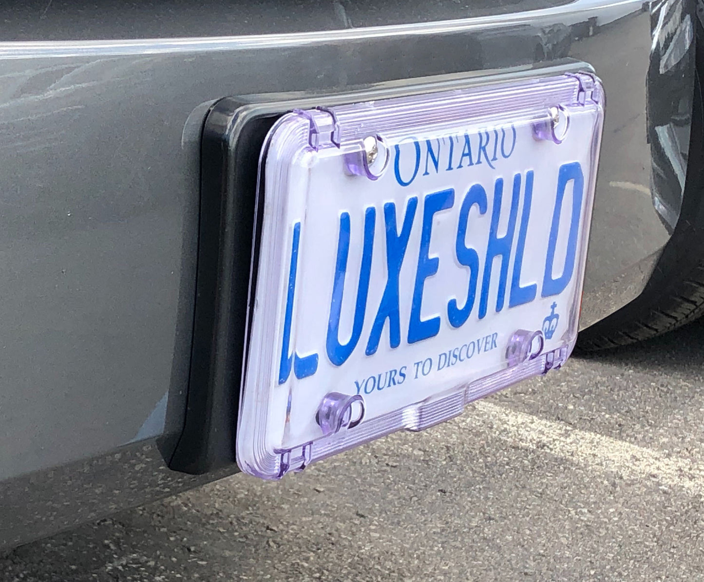 Luxe Shield, Premium Purple License Plate Cover incl Stainless Steel Screws