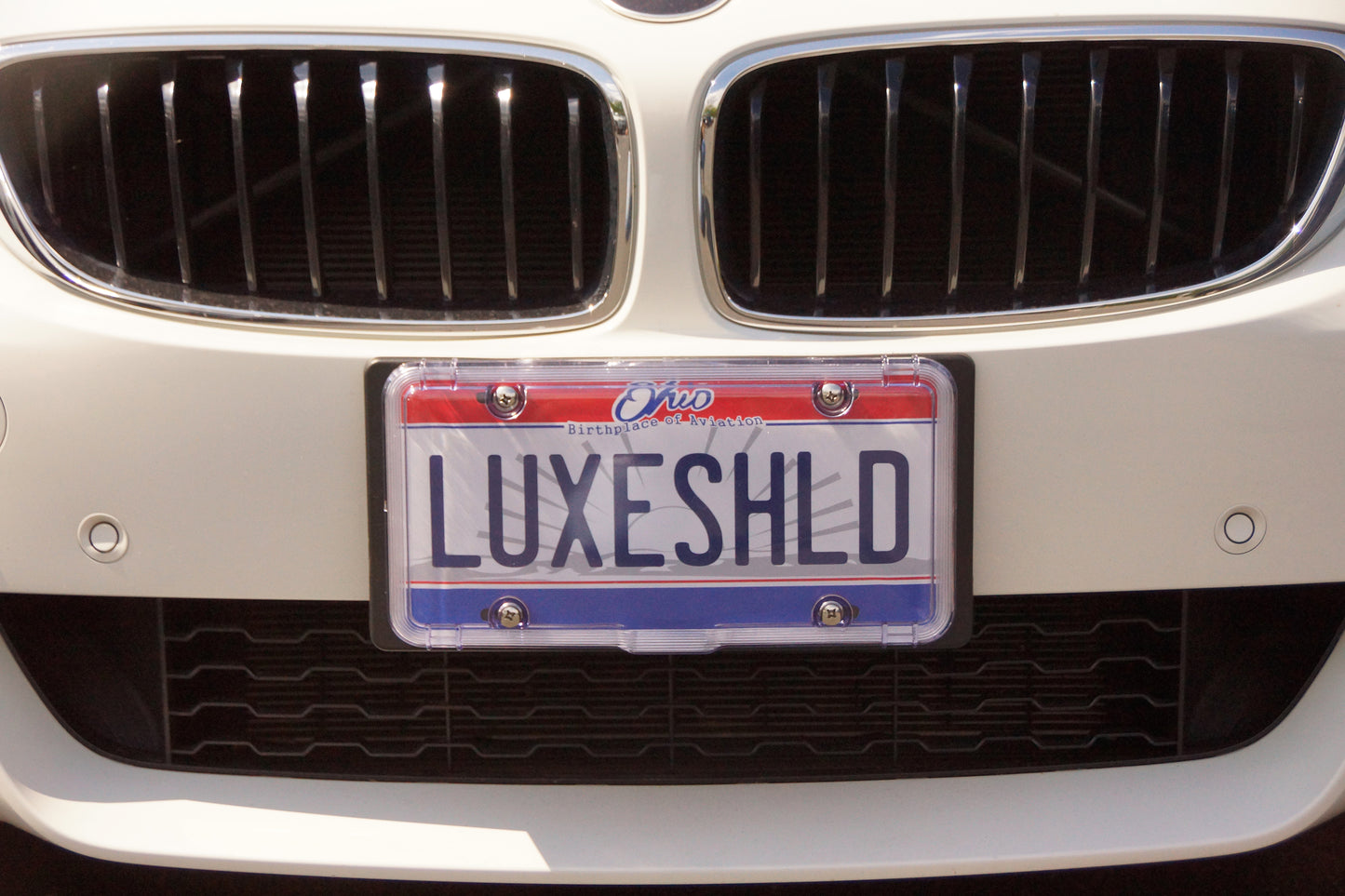 Luxe Shield, Premium Purple License Plate Cover incl Stainless Steel Screws
