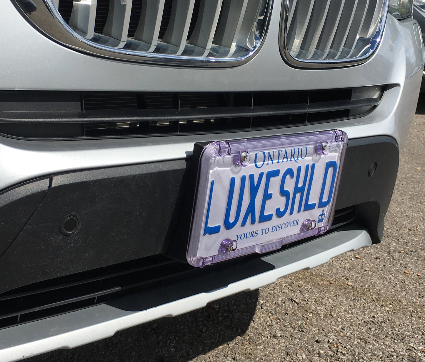 Luxe Shield, Premium Purple License Plate Cover incl Stainless Steel Screws