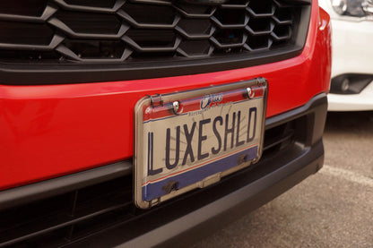 Luxe Shield, Premium Smoked License Plate Covers (2-Pack) includes Stainless Screws