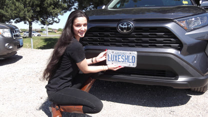 Luxe Shield, Premium Purple License Plate Cover incl Stainless Steel Screws