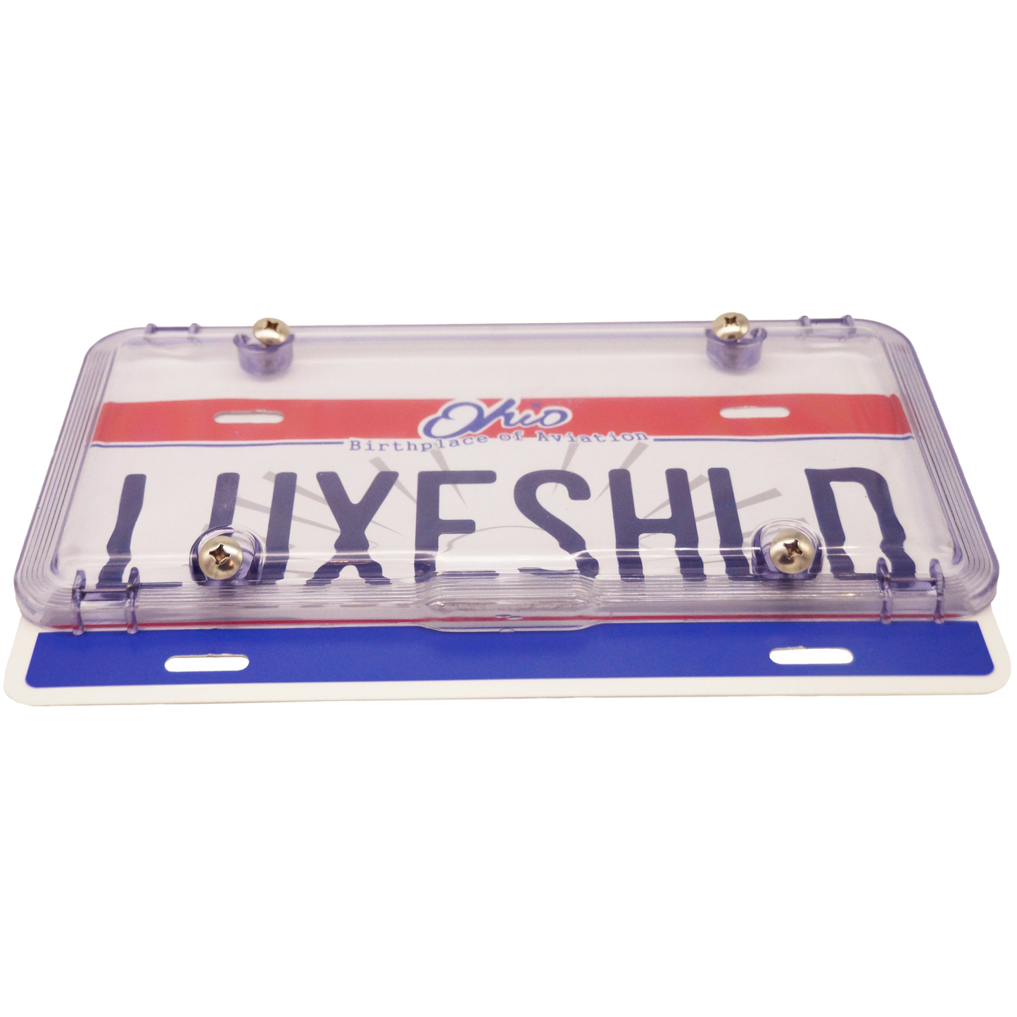 Luxe Shield, Premium Purple License Plate Cover incl Stainless Steel Screws