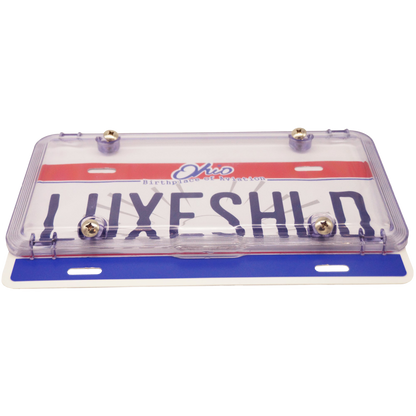 Luxe Shield, Premium Purple License Plate Cover incl Stainless Steel Screws