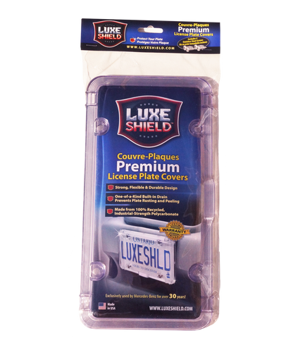 Luxe Shield, Premium Purple License Plate Cover incl Stainless Steel Screws