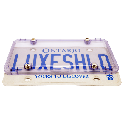 Luxe Shield, Premium Purple License Plate Cover incl Stainless Steel Screws