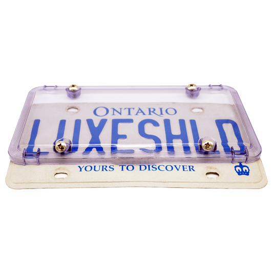 Luxe Shield, Premium Purple License Plate Cover incl Stainless Steel Screws