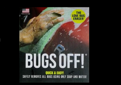Bugs Off® Pads -  (2pk Jumbo 6” x 9.5”) - Durable & Reusable Car Wash Sponge - Bug Remover for Car Detailing - Great for Everyday Use…